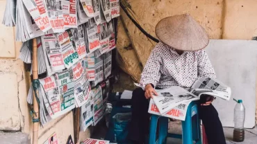 Historic Saigon newspaper vendors