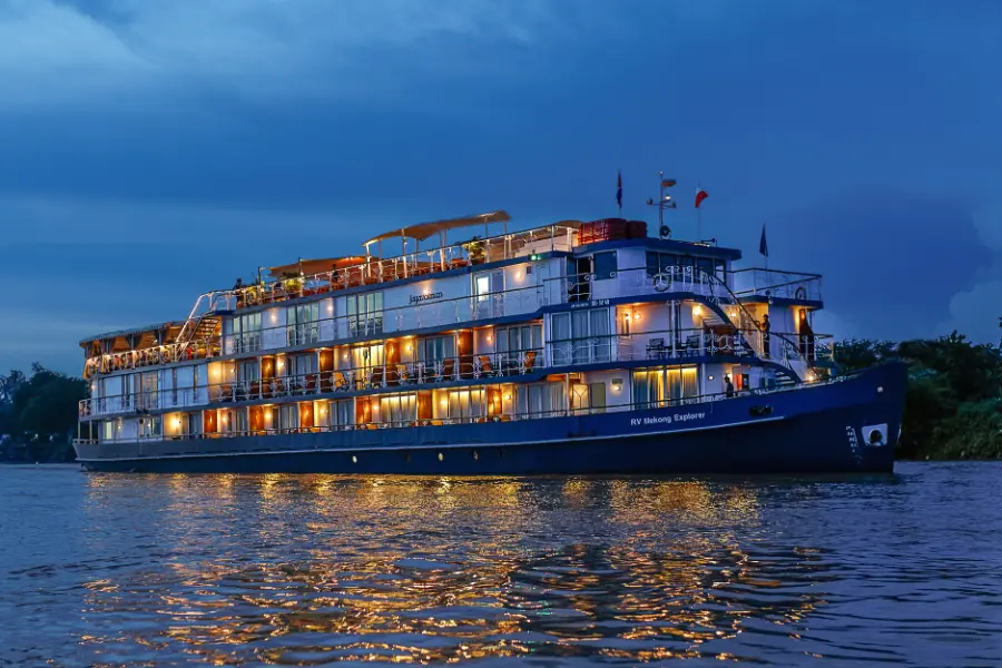 Jayavarman cruise vessel on the Mekong River