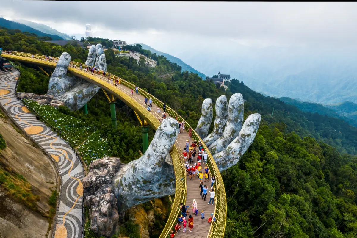 The Golden Bridge at Sun World Ba Na Hills — reached by Asia's Leading Cable Car 2026