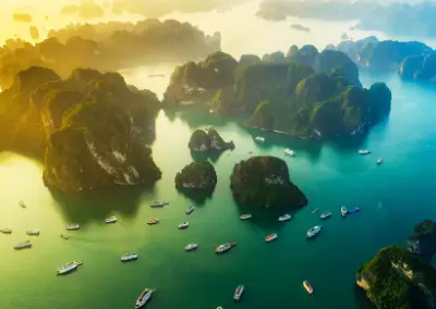 Halong Bay — limestone seascape and cruise