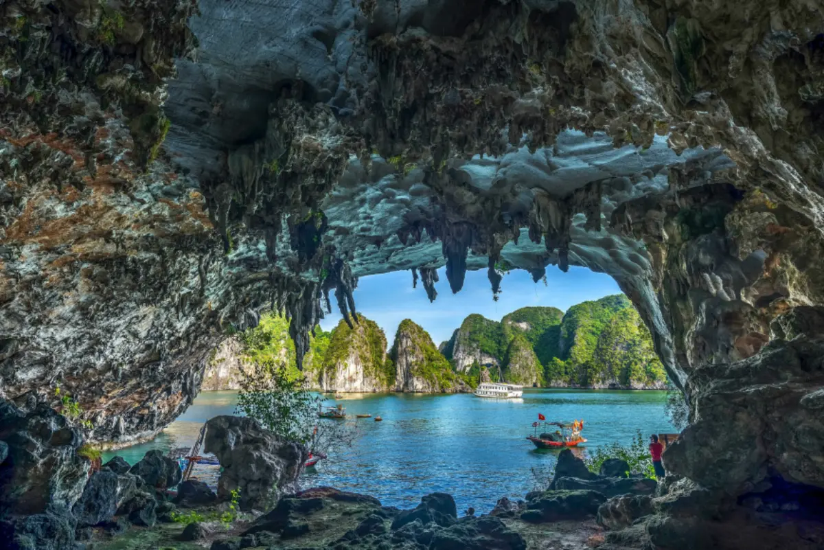Karst islands of Lan Ha Bay near Cat Ba, Vietnam