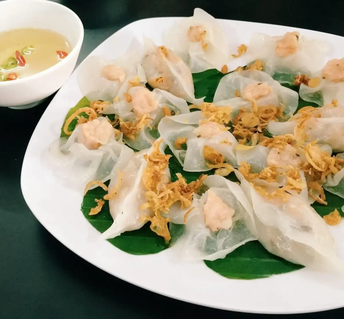 White rose dumplings Hoi An — signature dish